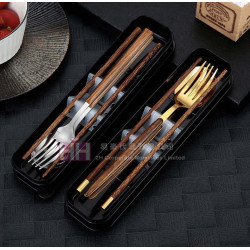 不銹鋼木紋餐具套裝 －2H-LB-0046